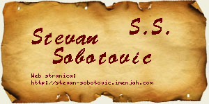 Stevan Šobotović vizit kartica